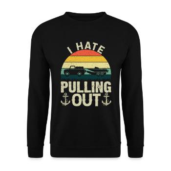 Camping Je Déteste Tires Drôle Sortir Remorque - Sweat-shirt Unisexe - noir - Devant - Alina (178cm) & Michal (187cm)