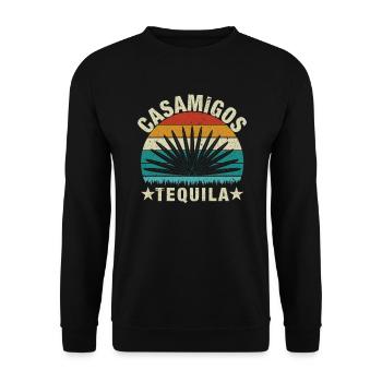 Tequila Casamigos - Unisex Sweatshirt - black - Front - Alina (178cm) & Michal (187cm)