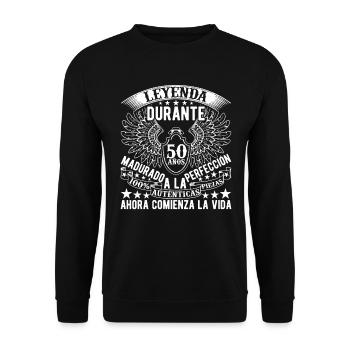 Cadeau Pour Le 50e Anniversaire - Sweat-shirt Unisexe - noir - Devant - Alina (178cm) & Michal (187cm)