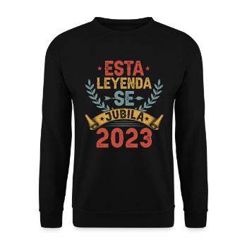 Cette Légende Prend Sa Retraite En 2023 - Sweat-shirt Unisexe - noir - Devant - Alina (178cm) & Michal (187cm)