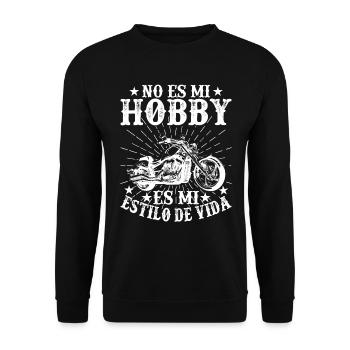 Ce N'est Pas Mon Hobby C'est Mon Style De Vie - Sweat-shirt Unisexe - noir - Devant - Alina (178cm) & Michal (187cm)