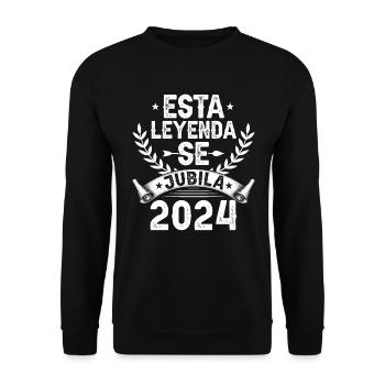 Cette Légende Prend Sa Retraite En 2024 - Sweat-shirt Unisexe - noir - Devant - Alina (178cm) & Michal (187cm)
