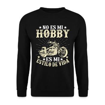 Ce N'est Pas Mon Hobby C'est Mon Style De Vie - Sweat-shirt Unisexe - noir - Devant - Alina (178cm) & Michal (187cm)