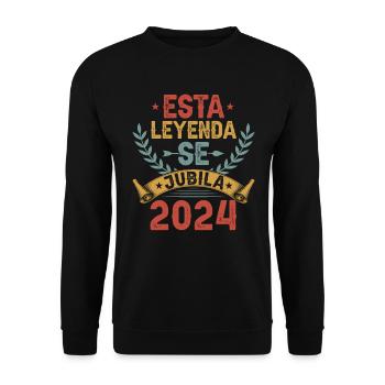 Cette Légende Prend Sa Retraite En 2024 - Sweat-shirt Unisexe - noir - Devant - Alina (178cm) & Michal (187cm)