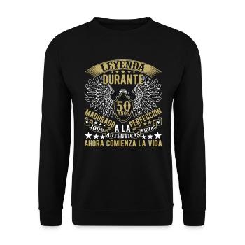 Cadeau Pour Le 50e Anniversaire - Sweat-shirt Unisexe - noir - Devant - Alina (178cm) & Michal (187cm)
