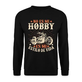 Ce N'est Pas Mon Hobby C'est Mon Style De Vie - Sweat-shirt Unisexe - noir - Devant - Alina (178cm) & Michal (187cm)