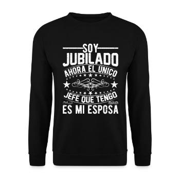Je Suis Retraité - Sweat-shirt Unisexe - noir - Devant - Alina (178cm) & Michal (187cm)