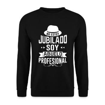 Papi Retraité Je Suis Un Grand-père Professionnel - Sweat-shirt Unisexe - noir - Devant - Alina (178cm) & Michal (187cm)