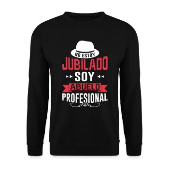 Papi Retraité Je Suis Un Grand-père Professionnel - Sweat-shirt Unisexe - noir - Devant - Alina (178cm) & Michal (187cm)