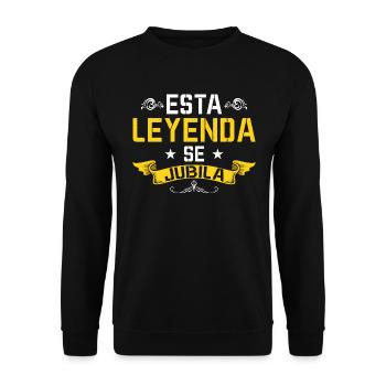 Cette Légende Prend Sa Retraite - Sweat-shirt Unisexe - noir - Devant - Alina (178cm) & Michal (187cm)
