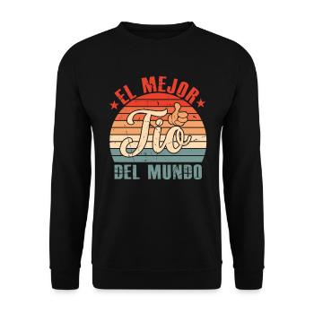 Meilleur Oncle Du Monde - Sweat-shirt Unisexe - noir - Devant - Alina (178cm) & Michal (187cm)