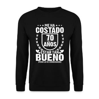 Anniversaire 70 Ans Idée Cadeau D'anniversaire - Sweat-shirt Unisexe - noir - Devant - Alina (178cm) & Michal (187cm)
