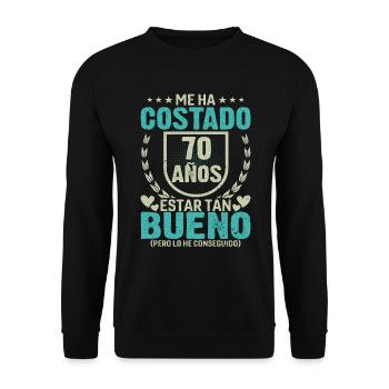 Anniversaire 70 Ans Idée Cadeau D'anniversaire - Sweat-shirt Unisexe - noir - Devant - Alina (178cm) & Michal (187cm)
