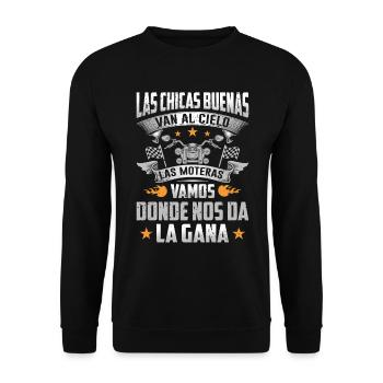 Cadeau Amusant Pour Les Femmes Motardes - Sweat-shirt Unisexe - noir - Devant - Alina (178cm) & Michal (187cm)