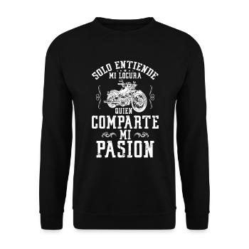 Cadeau Drôle Pour Motard - Sweat-shirt Unisexe - noir - Devant - Alina (178cm) & Michal (187cm)