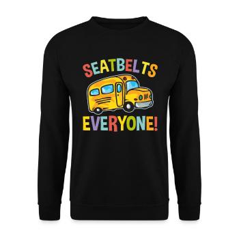 Les Ceintures De Sécurité Tout Le Monde - Sweat-shirt Unisexe - noir - Devant - Alina (178cm) & Michal (187cm)