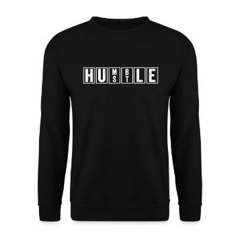 Hektik Bescheiden - Unisex Pullover - Schwarz - Vorne - Alina (178cm) & Michal (187cm)