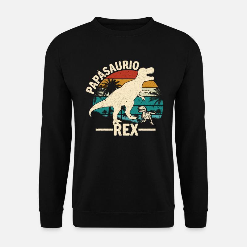 Papàsaurio Rex - Unisex Pullover - Schwarz