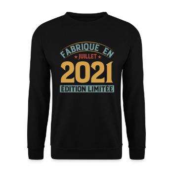 Légendaire Depuis Juillet 2021 Anniversaire Cadeau - Sweat-shirt Unisexe - noir - Devant - Alina (178cm) & Michal (187cm)