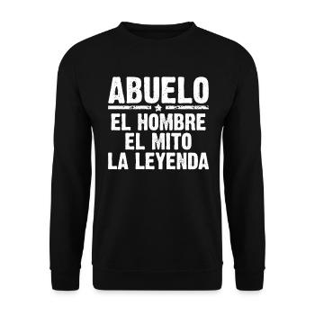 Papou l'homme le mythe la légende cadeau - Sweat-shirt Unisexe - noir - Devant - Alina (178cm) & Michal (187cm)