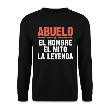 Papou l'homme le mythe la légende cadeau - Sweat-shirt Unisexe - noir - Devant - Alina (178cm) & Michal (187cm)
