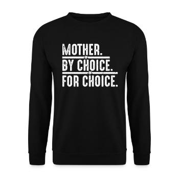 Mutter nach Wahl - Unisex Pullover - Schwarz - Vorne - Alina (178cm) & Michal (187cm)