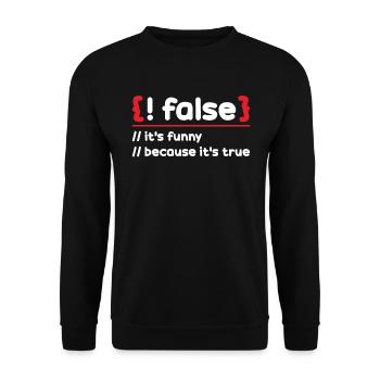 Programmierer Programmierung Software Coding Encoder - Unisex Pullover - Schwarz - Vorne - Alina (178cm) & Michal (187cm)