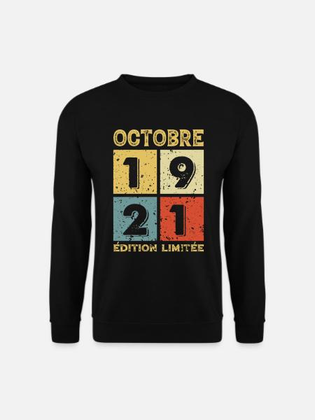 Octobre 1921 Édition Limitée - Sweat-shirt Unisexe - noir