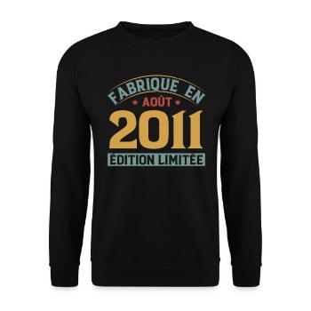 Fabriqué En Août 2011 Édition Limitée - Sweat-shirt Unisexe - noir - Devant - Alina (178cm) & Michal (187cm)
