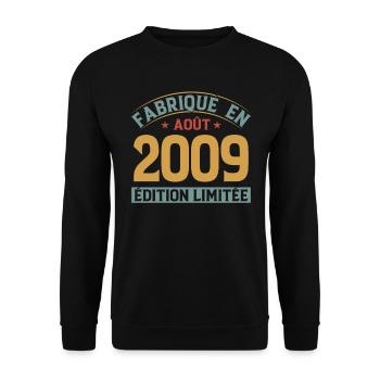 Fabriqué En Août 2009 Édition Limitée - Sweat-shirt Unisexe - noir - Devant - Alina (178cm) & Michal (187cm)