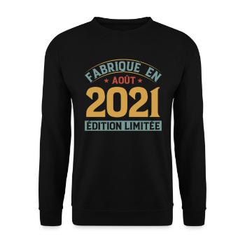 Fabriqué En Août 2021 Édition Limitée - Sweat-shirt Unisexe - noir - Devant - Alina (178cm) & Michal (187cm)