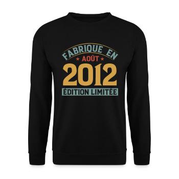 Fabriqué En Août 2012 Édition Limitée - Sweat-shirt Unisexe - noir - Devant - Alina (178cm) & Michal (187cm)