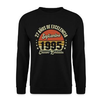 27 Ans D'excellence Septembre 1995 Édition Limitée - Sweat-shirt Unisexe - noir - Devant - Alina (178cm) & Michal (187cm)