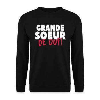 Grand Soeur De Ouf - Sweat-shirt Unisexe - noir - Devant - Alina (178cm) & Michal (187cm)