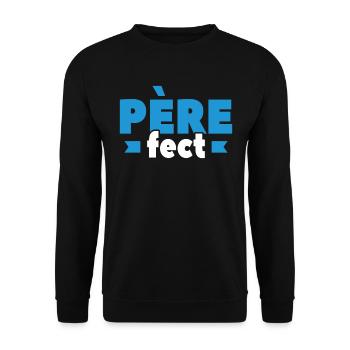 Père-FEC Idée Cadeau D'amour Pour Papa - Sweat-shirt Unisexe - noir - Devant - Alina (178cm) & Michal (187cm)