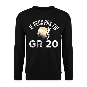 je peux pas j ai GR 20 randonnée corse - Sweat-shirt Unisexe - noir - Devant - Alina (178cm) & Michal (187cm)