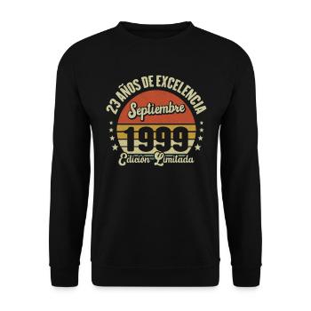 23 Ans D'excellence Septembre 1999 Édition Limitée - Sweat-shirt Unisexe - noir - Devant - Alina (178cm) & Michal (187cm)