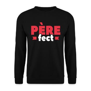 Père-FEC Idée Cadeau D'amour Pour Papa - Sweat-shirt Unisexe - noir - Devant - Alina (178cm) & Michal (187cm)
