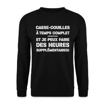 Casse-couilles À Temps Complet - Sweat-shirt Unisexe - noir - Devant - Alina (178cm) & Michal (187cm)