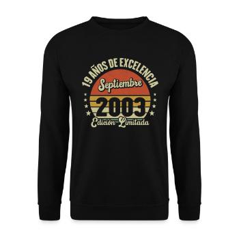 19 Ans D'excellence Septembre 2003 Édition Limitée - Sweat-shirt Unisexe - noir - Devant - Alina (178cm) & Michal (187cm)