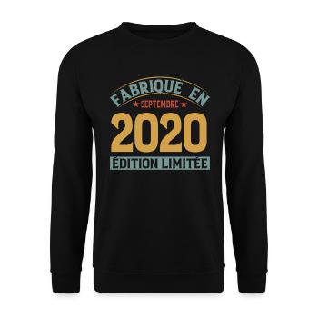 Fabriqué En Septembre 2020 Édition Limitée - Sweat-shirt Unisexe - noir - Devant - Alina (178cm) & Michal (187cm)