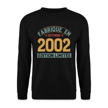 Fabriqué En Septembre 2002 Édition Limitée - Sweat-shirt Unisexe - noir - Devant - Alina (178cm) & Michal (187cm)