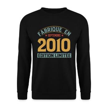 Fabriqué En Septembre 2010 Édition Limitée - Sweat-shirt Unisexe - noir - Devant - Alina (178cm) & Michal (187cm)