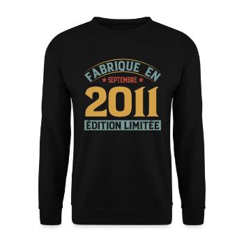 Fabriqué En Septembre 2011 Édition Limitée - Sweat-shirt Unisexe - noir - Devant - Alina (178cm) & Michal (187cm)