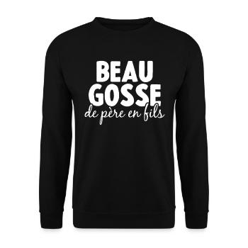 Beau Gosse De Père En Fils - Sweat-shirt Unisexe - noir - Devant - Alina (178cm) & Michal (187cm)