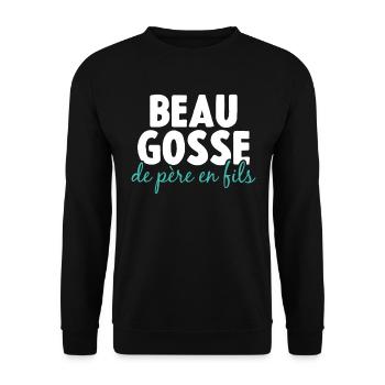 Beau Gosse De Père En Fils - Sweat-shirt Unisexe - noir - Devant - Alina (178cm) & Michal (187cm)