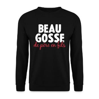 Beau Gosse De Père En Fils - Sweat-shirt Unisexe - noir - Devant - Alina (178cm) & Michal (187cm)