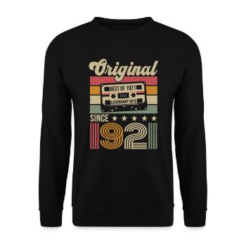 Vintage Geburtstag Originelle Geschenkidee 1921 - Unisex Pullover - Schwarz - Vorne - Alina (178cm) & Michal (187cm)