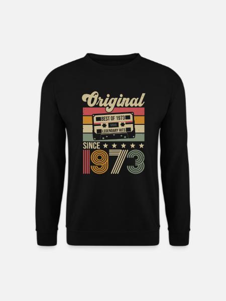 Vintage Geburtstag Original Geschenkidee 1973 - Unisex Pullover - Schwarz