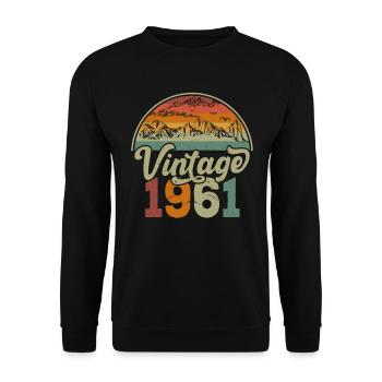 Vintage 1961 - Unisex Sweatshirt - black - Front - Alina (178cm) & Michal (187cm)